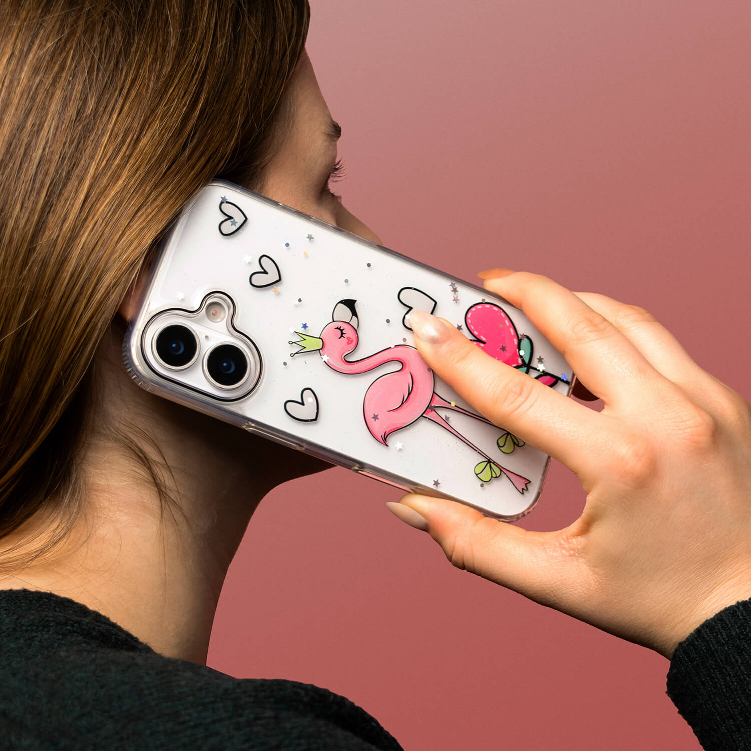 cover with pink flamingo